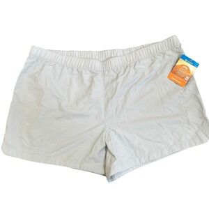 Columbia Womens Blossom Bay Short Size XL 4" Inseam Omni Shade UPF 30 Light Blue